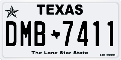 TX license plate DMB7411