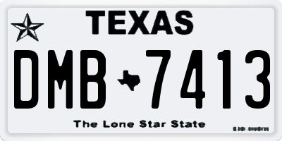 TX license plate DMB7413