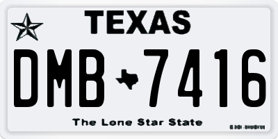 TX license plate DMB7416