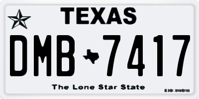 TX license plate DMB7417