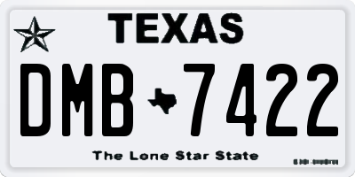 TX license plate DMB7422