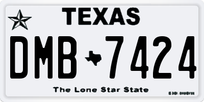 TX license plate DMB7424