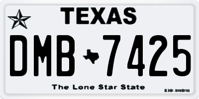 TX license plate DMB7425