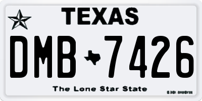 TX license plate DMB7426