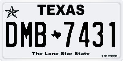 TX license plate DMB7431