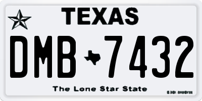 TX license plate DMB7432