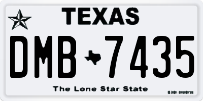 TX license plate DMB7435