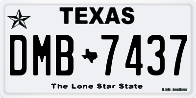 TX license plate DMB7437