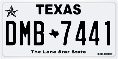 TX license plate DMB7441