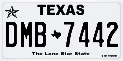TX license plate DMB7442
