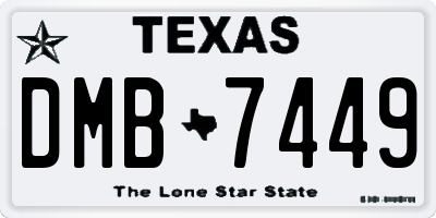 TX license plate DMB7449