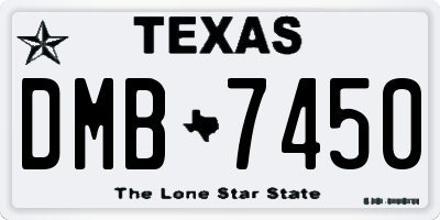 TX license plate DMB7450