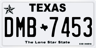 TX license plate DMB7453