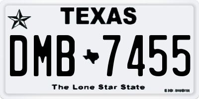 TX license plate DMB7455