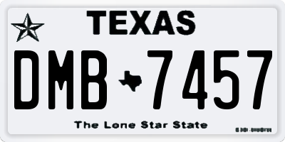 TX license plate DMB7457