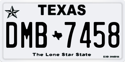 TX license plate DMB7458
