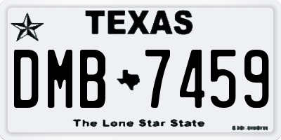 TX license plate DMB7459