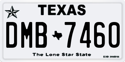 TX license plate DMB7460