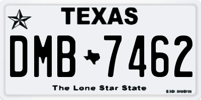TX license plate DMB7462
