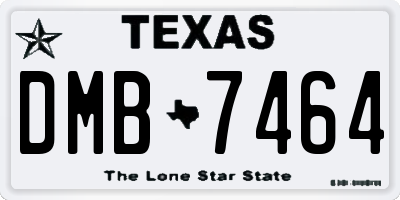 TX license plate DMB7464