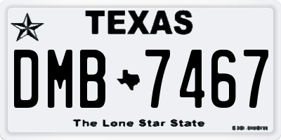 TX license plate DMB7467