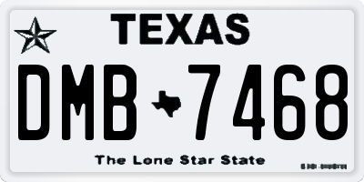 TX license plate DMB7468