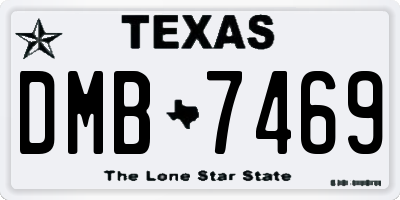 TX license plate DMB7469