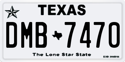 TX license plate DMB7470