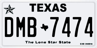 TX license plate DMB7474