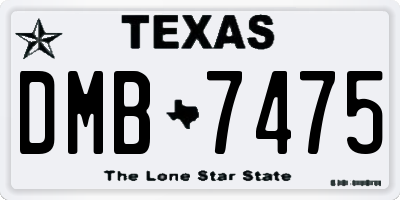 TX license plate DMB7475