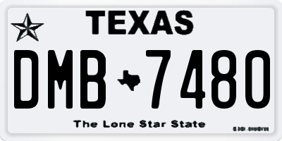 TX license plate DMB7480