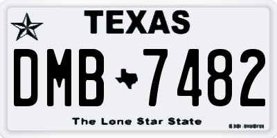 TX license plate DMB7482
