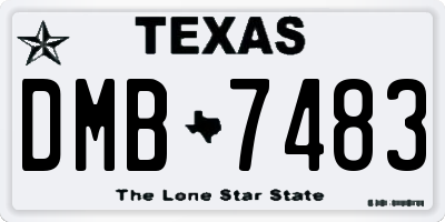 TX license plate DMB7483