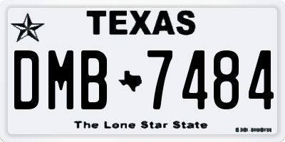 TX license plate DMB7484