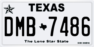 TX license plate DMB7486