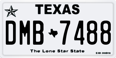 TX license plate DMB7488