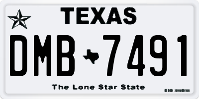 TX license plate DMB7491