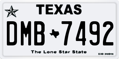 TX license plate DMB7492