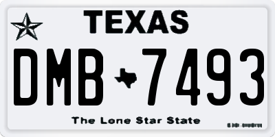 TX license plate DMB7493
