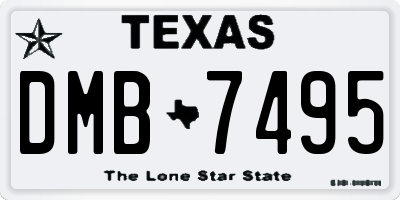 TX license plate DMB7495