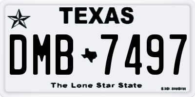 TX license plate DMB7497