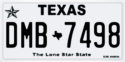 TX license plate DMB7498
