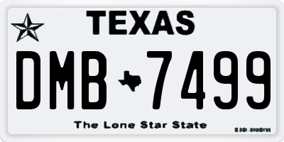 TX license plate DMB7499