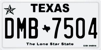 TX license plate DMB7504