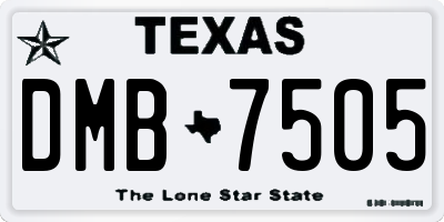TX license plate DMB7505