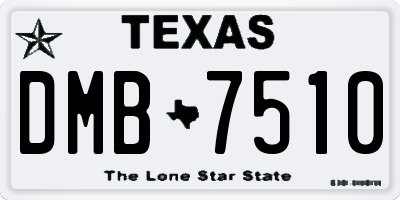 TX license plate DMB7510