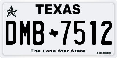 TX license plate DMB7512