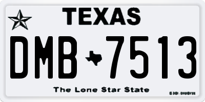 TX license plate DMB7513