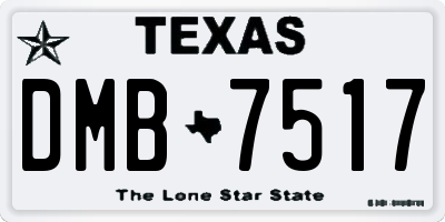 TX license plate DMB7517
