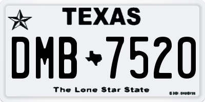 TX license plate DMB7520